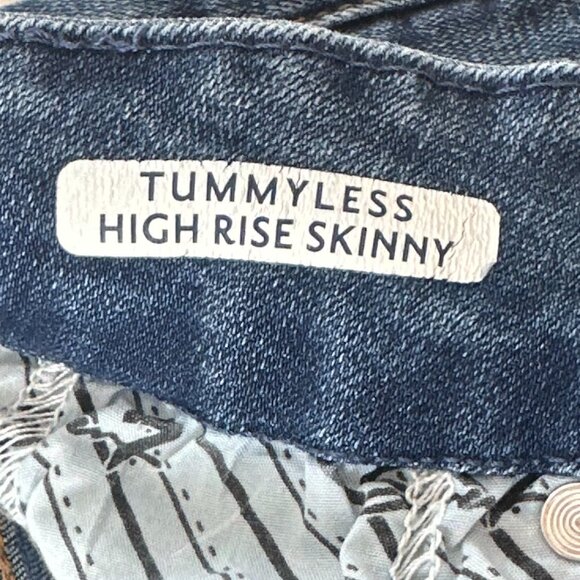 Seven7 High Rise Slim Straight Jeans – Size 14 Plus – Blue Stretch Denim - Picture 5 of 10